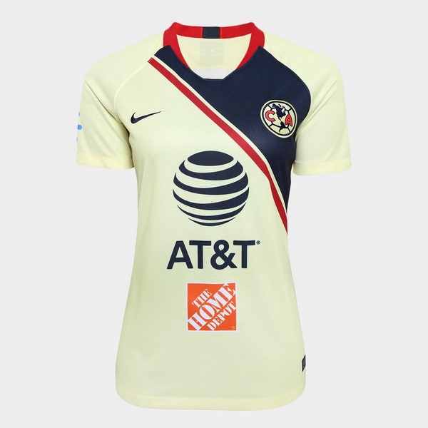 Camiseta Club América Replica Primera Ropa Mujer 2018/19 Amarillo